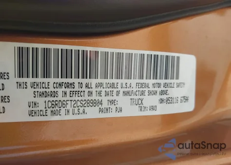 2012 Ram 1500 St from USA, damaged, VIN 1C6RD6FT2CS289804